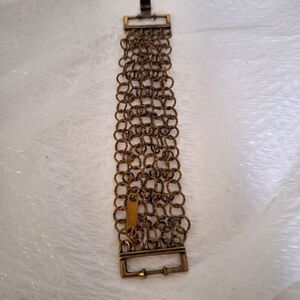A Vintage Chainmail Bracelet Cuff Steampunk Grunge Industrial Heavy Metal